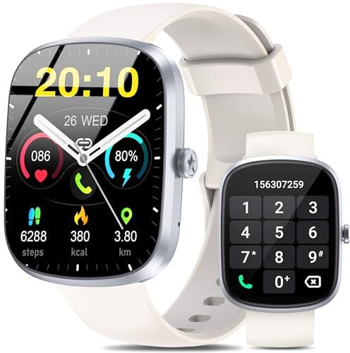 OUKITEL Smartwatch Uomo Donna, 1.91 HD Orologio Smartwatch Donna con Effettua/Risposta Chiamate, 140+ Sportive Smart Watch con Contapassi/Sonno/Cardiofrequenzimetro, IP68 Impermeabile per iOS/Android