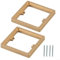 2Pcs Square Spacer, 10MM Single Socket Spacer ABS Material 1 Gang Frame Plate with 4Pcs Screws for Single Light Switch Cover for Work(Gold)