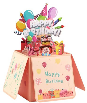 Psdndeww Schöne Segen 3D Kisten Begrüßungskarte Geburtstag Grußkarte Geburtstagsfeiern Lieferungen