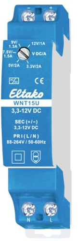 Eltako 20000175 Netzteil für DIN-Schiene, 1 A, 12 W, Inhalt 1 Stück