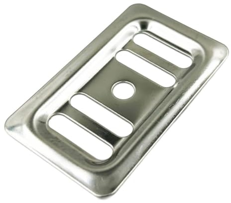 Kitchen Sink Overflow Cover Rectangular Chrome Metal Grill Plate