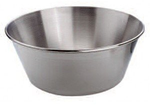 Mallard Ferrière - Bassine Inox Bord Roule Ouvert - Diamètre : 40 Centimètres , Hauteur : 17.5 Centimètres , 15.7 Litres