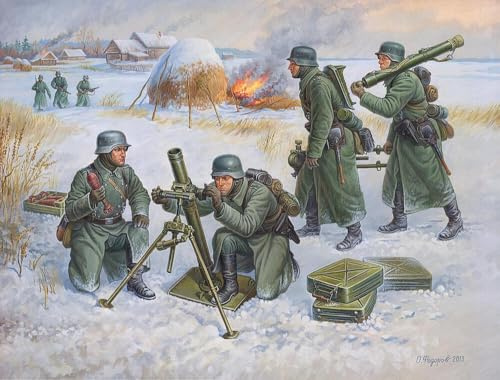 Zvezda - Z6209 - Model Kit - Allods Mortar 80 mm Winter