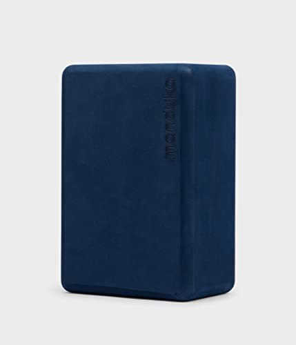 Manduka Yogablock aus recyceltem Schaumstoff, Midnight 451012F30 9''L x 6''H x 4''D