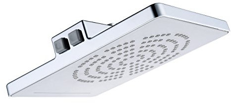 AQUAE T190360 T190360-Soffione Rettangolare a Cascata a 2 getti-Cromato Lucido