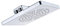 AQUAE T190360 T190360-Soffione Rettangolare a Cascata a 2 getti-Cromato Lucido
