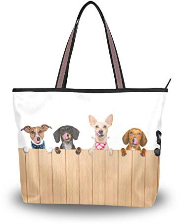 My Daily Damen-Handtasche mit lustigem Hundemotiv, Mehrere (multi), Large
