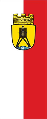 flaggenmeer® Flagge Cuxhaven 120 g/m² ca. 400 x 150 cm mit Hohlsaum für Ausleger