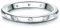 Trilani Damen Ehering aus 925/- Sterling Silber mit Zirkonia im Brilliantschliff Bandring Vorsteckring Beisteckring Verlobungsring Silberring