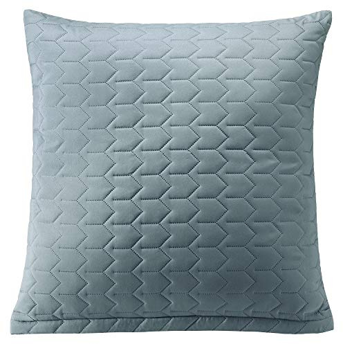 Aqua-Textil Dreamlike Zierkissen 45 x 45 cm Silber Mikrofaser Dekokissen leichte Wattierung Steppkissen