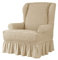 VanderHOME Funda elástica de Sillón Orejero,Color sólido Funda de Sillón Funda de Sillón Orejero Elástico Funda De Sillón Orejero 1 Piezas Salón Funda De Sofá Protector para Muebles Kaki