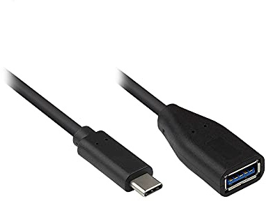 Good Connections USB C auf USB 3.0 A Buchse OTG Adapter-Kabel für Smartphone, Tablet - kompatibel zu Samsung, Huawei, iPad Air 2020, MacBook Pro u.v.m. - ca. 10 cm