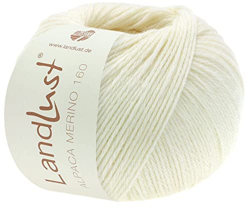 LANA GROSSA Landlust Alpaka Merino 160 | Klassisch verzwirntes Garn aus Merino & Alpaka | Handstrickgarn aus 50% Schurwolle & 50% Alpaka (Baby) | 50g Wolle zum Stricken & Häkeln | 160m Garn FB 403