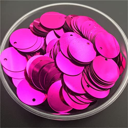 LIUXIN 10 mm, 15 mm, 20 mm, 25 mm, 30 mm, PVC, flach, rund, lose Pailletten, Pailletten, zum Nähen von Hochzeitshandwerkszubehör mit 1 Seitenloch