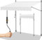 Randaco Klemmmarkise, Balkonmarkise mit Handkurbel, Einziehbare Manuell Faltarm Markise, Höhenverstellbar, UV-beständig Sonnenschutz Wasserdicht, Ohne Bohren, 300x120cm Beige