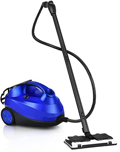 GiantexUK 2000W Steam Cleaner, 1.5L Tank Portable Household Steam Mop with 20 Accessories, Chemical-Free Multi-Purpose Steam Clean Machine for Floors Carpet Window Car (Blue)