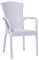 GGMMÖBEL 4er-Set Cinja | Bistro Rattanstuhl | Weiß | Kunststoff | Stapelbar | Gastro Rattanstuhl, Outdoor Rattanstuhl, Terrassen Rattanstuhl