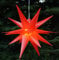 GURU SHOP 3D Außenstern Kaspar, Weihnachtsstern, Faltstern mit 18 Spitzen Incl. 7 m Kabel & LED Leuchtmittel - Ø 35 cm Trafo Rot, Kunststoff, Weihnachtsstern, Adventsstern