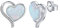 GW Opal Ohrringe Silber Ohrringe Damen 925 Stecke Damenohrringe mit Herz Opal Stein Zirkonia Silberne Geschenke für Frauen Geburtstag