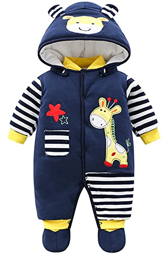 Bebé Mameluco Invierno Pelele con Capucha Trajes de Nieve Niña Niño Mono de Manga Larga Ropa de Invierno / 3-6 Meses