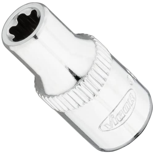 VIGOR Steckschlüsseleinsatz, V7920-EP6, 1/4″, EP Profil, SW E6+ | 1/4 Zoll (6,3 mm) Vierkant hohl, Antrieb 1/4 Zoll (6,3 mm) Vierkant hohl, Abtrieb E+ Profil, 11 g, SW E6+ , 1/4″ , EP Profil