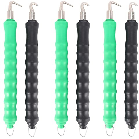 6 Teiliger Automatischer Bewehrungs Draht Twister, Bewehrungs Draht Twister Werkzeug, Bewehrungs Draht Zugdraht, Beton Metall Draht Drehzaun Werkzeug (Gebogener und Gerader)