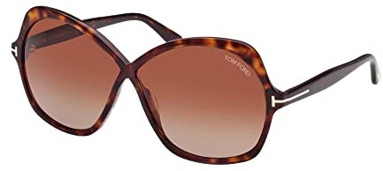 Tom Ford Unisex Adulto ROSEMIN Gafas, Dark Havana, 64