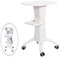 OURECO Salon Instrument Trolley, Commercial Multi-Purpose Utility Cart With Roller, Barber Shop, Beauty, Professional Cart, Hairdressing Tool Storage Trolley, Hair Colobeauty Spa Service/Silver Colour