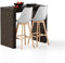 MOBILI FIVER, Evolution Hohe Tisch 120x60 Nussbaum Dunkel, Ladegerät, 2 Beine, Made In Italy