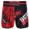 CHICTRY MMA Kids Boxing Shorts Junge Kurze Hose Kinder Boxen Fitness Kampfsport Muay Thai Trainingshose Sportswear Rot schwarz 134-140