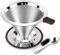 FACIACC Wiederverwendbarer Edelstahl Kaffeefilter papierlos und wiederverwendbar, verbesserter Doppelmikrofilter mit Löffel und Silikonschale, Reinigungsbürste (1-2 Tassen)