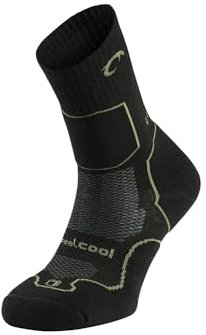 Lurbel Logan Five Socken, nahtlose Trekkingsocken, Anti-Blasen, geruchshemmend und atmungsaktiv, Uni., Schwarz/Sottobosco, S