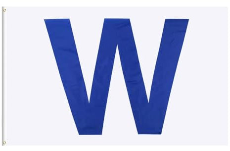 FLAGBURG Chicago W Win Flagge, 60 x 90 cm, für den Innen- und Außenbereich, robuste Druckflagge mit 2 Messingösen