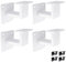 Natural Goods Berlin Wide Handlaufhalter weiß 4 Stück/Moderne Geländerhalterung für innen & außen/stilvolle Halterung für Handlauf aus massivem Metall/Halter für Handlauf zur Wandmontage