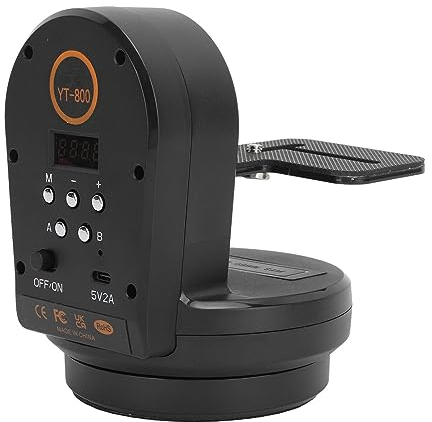 Motorisierter Stativkopf, 2,4 G Kabelloser Motorisierter Schwenk-/Neige-Panoramakopf für Smartphones, Motorisierte Kamerahalterung mit 1 Kg Tragkraft