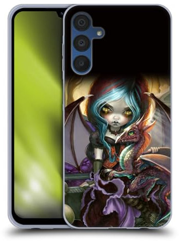Head Case Designs Offizielle Strangeling Vampirfee Drache Soft Gel Handyhülle Hülle kompatibel mit Samsung Galaxy A15