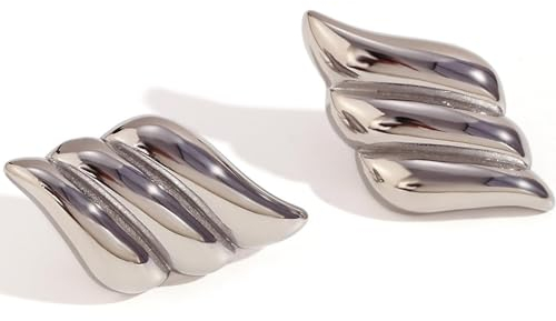 Rajputana Silber Klobige Ohrringe Für Frauen Silberne Statement-Ohrringe Große Silber Flügel Ohrstecker Ohrringe Silber Tropfen Baumeln Vintage Statement-Ohrringe