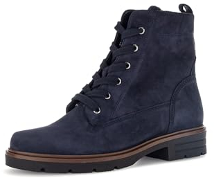 Gabor Damen Schnürstiefeletten - Schnürboots mit Wechselfußbett - Herbstschuhe & Winterschuhe Damen - Blockabsatz - Blue 16
