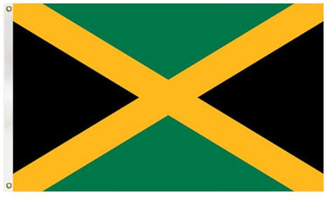 GSYLPFT Bandiere giamaicane per esterni 3x5 bandiera della Giamaica all'aperto colori vivaci resistente allo sbiadimento doppia cucitura bandiera giamaicana con occhielli in ottone