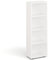 KOMTO Regal 40 cm breit Weiß - Bücherregal mit 4 Ebenen und Höhenverstellbare Regale, Standregal, Aufbewahrungsregal | Bookshelf Lumo 40 x 120 x 24 cm (BxHxT)