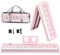 YUEOIN 88 Key Foldable Electronic Piano,Semi-Weighted Keys Piano,digital piano,Portable Electric Piano, the strength touch key,support USB/MIDI,Speakers,Pedal (Pink)