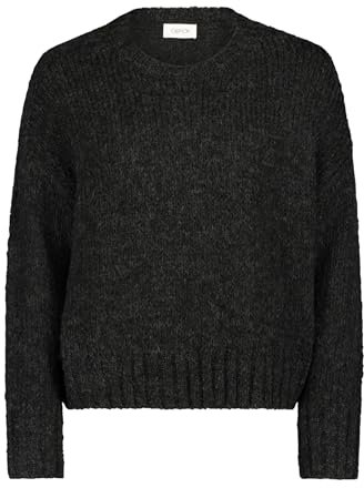 Cartoon Damen Basic-Pullover mit Rundhalsausschnitt Anthracite Melange,38