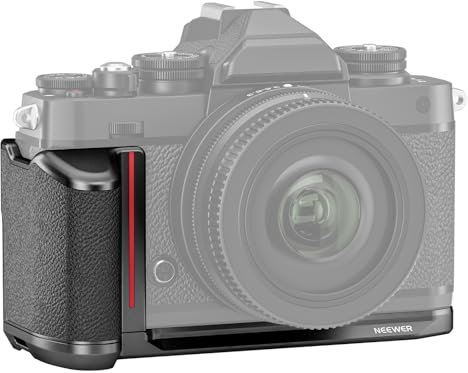 NEEWER Zfc L Bracket Handgrip Compatible with Nikon Z fc, Retro Formfitting Thin Camera Mounting Baseplate with Built In Handle & Thumb Grip for Arca Type Tripod Head, CA089
