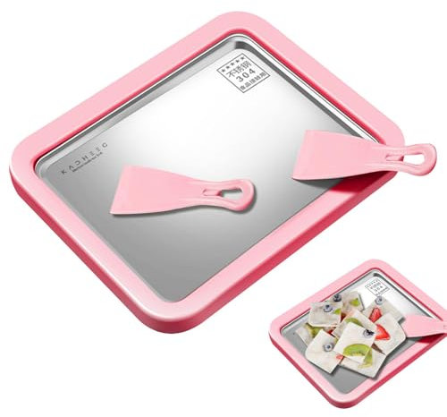Heladera enrollada duradera- Placa fría para helado| Kit para heladera enrollada fácil de usar | Heladera para accesorios para el hogar, rollos de helado, yogur frito, granito y helado