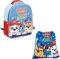 Paw Patrol Paw Patrol Rucksack für Kindergarten + Snack-Tasche | Schulpack Paw Patrol Chase und Marshall, blau, 28 x 23 x 9,5 cm