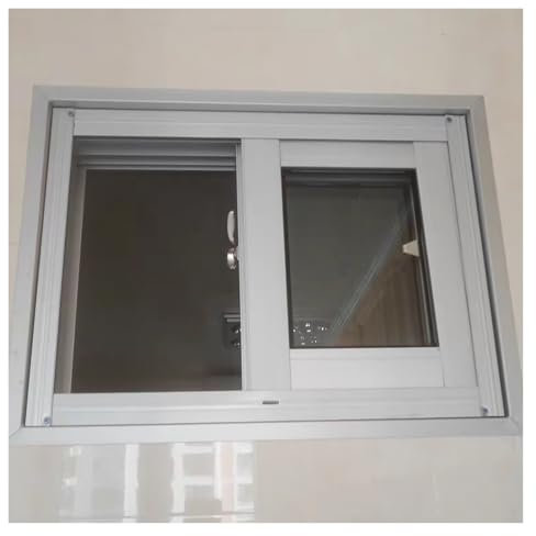 Finestre finestra scorrevoli Finestra scorrevole orizzontale per seminterrato, A doppia anta Finestra di ventilazione in alluminio per capannoni Pollai Serra Bagno Fienili Soppalco, 55 65 75 85 95 105