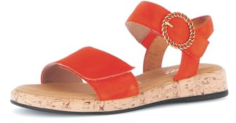Gabor Damen Riemchensandalen, Frauen Sandalen,Sandaletten,Sommersandalen,bequem,flach,Sommerschuhe,Strandschuhe,pumpk(brma/S.Kork),37.5 EU / 4.5 UK