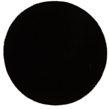 carpetfine handgefertigter Wollteppich Gabbeh Lola Rund Schwarz Ø 150 cm Weich, Hochwertig, Zeitlos | Runder Teppich für Gemütlichkeit & Eleganz im Wohnzimmer, Schlafzimmer und Diele