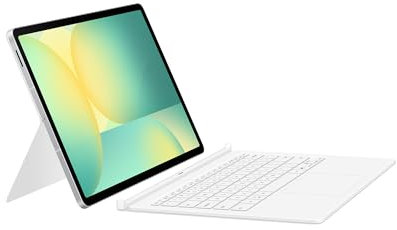 Samsung Book Cover Keyboard Custodia per tablet con tastiera per Galaxy Tab S10 FE+, Bianco