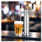 NJDQFA Kit Colonne à Bière, Distributeur de Bière Double Robinet, Tireuses à Bière en Acier Inoxydable, Brassage à La Maison système pour Bar Restaurant